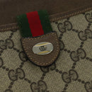 GUCCI GG Supreme Web Sherry Line Bag PVC Beige Gold 39 02 026 Auth bs23685-17