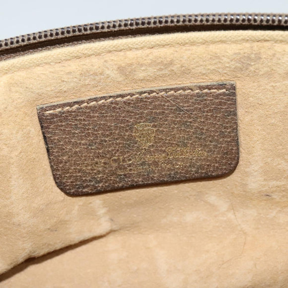 GUCCI GG Supreme Web Sherry Line Bag PVC Beige Gold 39 02 026 Auth bs23685