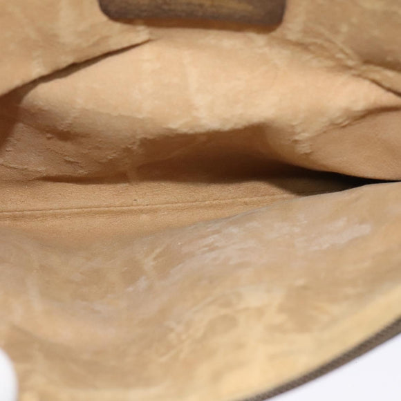 GUCCI GG Supreme Web Sherry Line Bag PVC Beige Gold 39 02 026 Auth bs23685