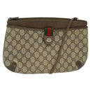 GUCCI GG Supreme Web Sherry Line Bag PVC Beige Gold 39 02 026 Auth bs23685-1