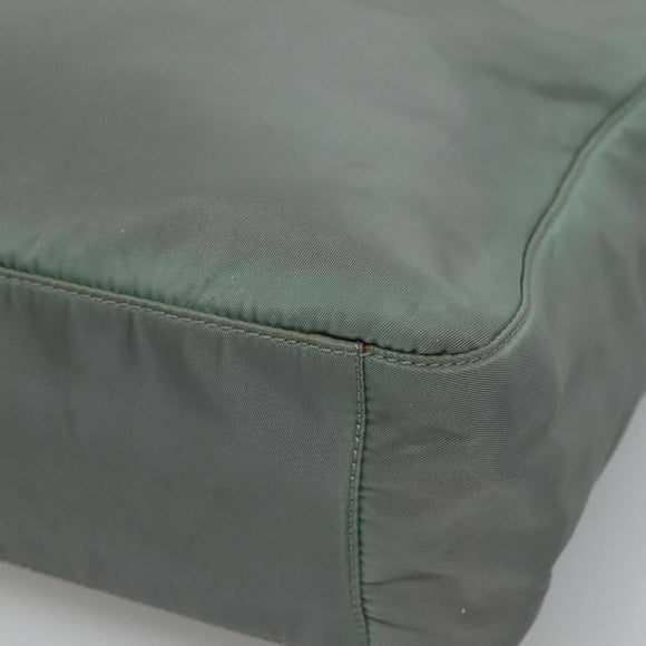 PRADA Hand Bag Nylon Green Auth bs23688