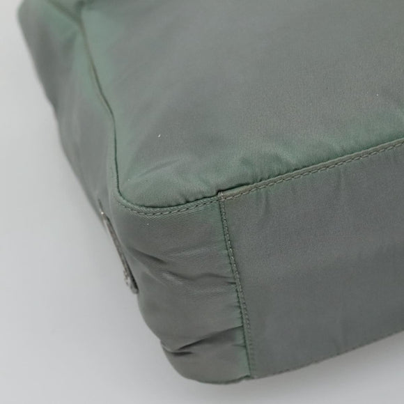 PRADA Hand Bag Nylon Green Auth bs23688