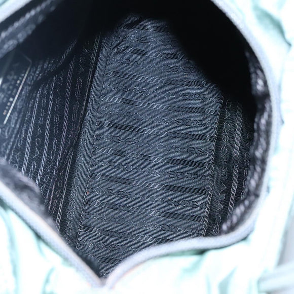 PRADA Hand Bag Nylon Green Auth bs23688