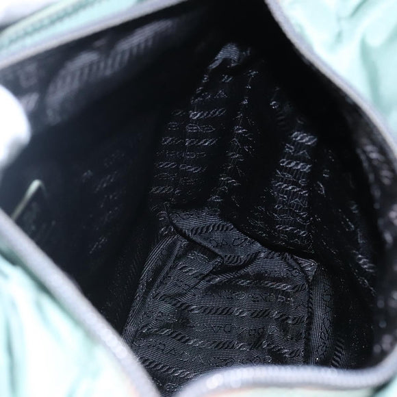 PRADA Hand Bag Nylon Green Auth bs23688