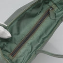 PRADA Hand Bag Nylon Green Auth bs23688-6