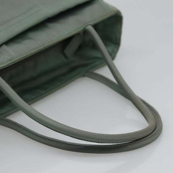 PRADA Hand Bag Nylon Green Auth bs23688