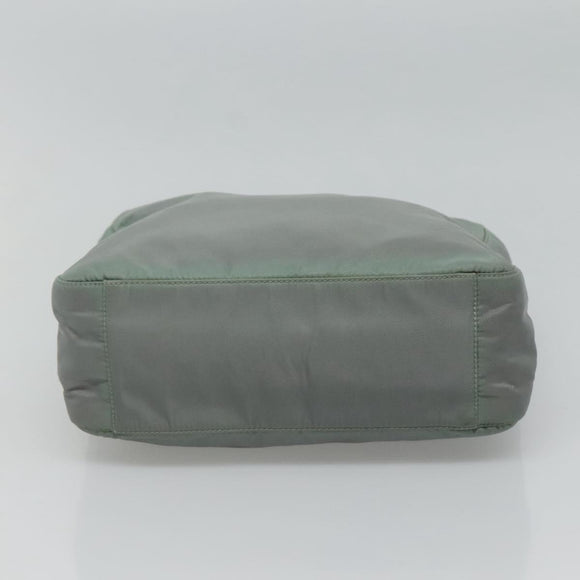 PRADA Hand Bag Nylon Green Auth bs23688