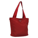 PRADA Tote Bag Nylon Red Auth bs23689-1