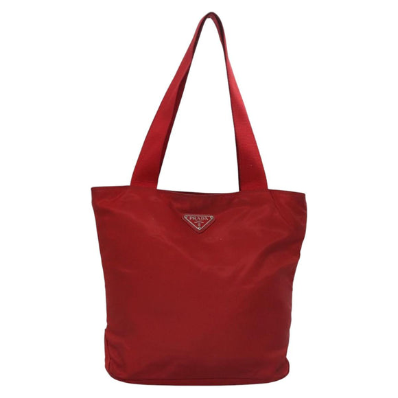 PRADA Tote Bag Nylon Red Auth bs23689