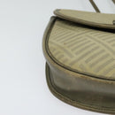 GIVENCHY Shoulder Bag Canvas Leather Beige Gold Auth bs23699-11