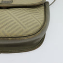 GIVENCHY Shoulder Bag Canvas Leather Beige Gold Auth bs23699-12