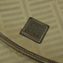 GIVENCHY Shoulder Bag Canvas Leather Beige Gold Auth bs23699-15