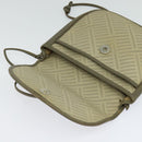 GIVENCHY Shoulder Bag Canvas Leather Beige Gold Auth bs23699-16