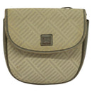 GIVENCHY Shoulder Bag Canvas Leather Beige Gold Auth bs23699-13