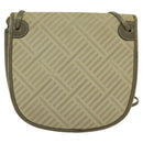 GIVENCHY Shoulder Bag Canvas Leather Beige Gold Auth bs23699-3