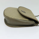 GIVENCHY Shoulder Bag Canvas Leather Beige Gold Auth bs23699-5