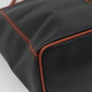 BOTTEGA VENETA Shoulder Bag PVC Leather Black Brown gold Auth bs23702-14