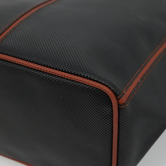 BOTTEGA VENETA Shoulder Bag PVC Leather Black Brown gold Auth bs23702