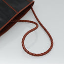 BOTTEGA VENETA Shoulder Bag PVC Leather Black Brown gold Auth bs23702-7