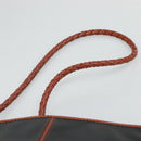 BOTTEGA VENETA Shoulder Bag PVC Leather Black Brown gold Auth bs23702-8