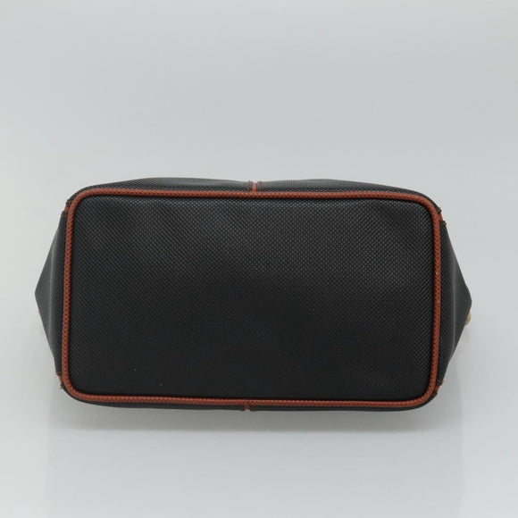 BOTTEGA VENETA Shoulder Bag PVC Leather Black Brown gold Auth bs23702