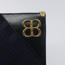 BALENCIAGA Clutch Bag Canvas Navy Auth bs23704-8