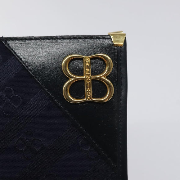 BALENCIAGA Clutch Bag Canvas Navy Auth bs23704
