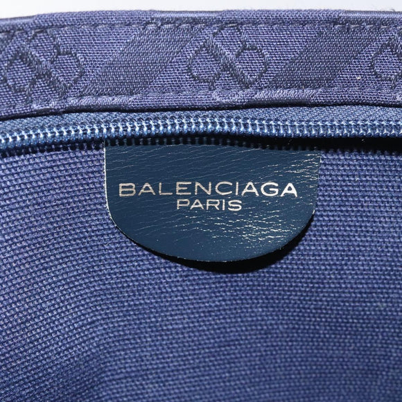 BALENCIAGA Clutch Bag Canvas Navy Auth bs23704