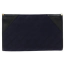 BALENCIAGA Clutch Bag Canvas Navy Auth bs23704-2