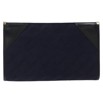 BALENCIAGA Clutch Bag Canvas Navy Auth bs23704 - 0