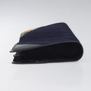 BALENCIAGA Clutch Bag Canvas Navy Auth bs23704-4