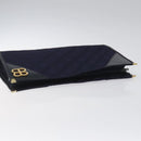 BALENCIAGA Clutch Bag Canvas Navy Auth bs23704-5