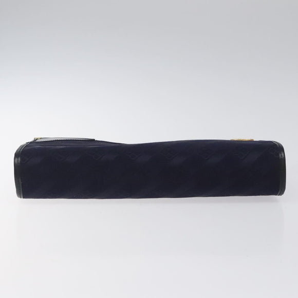 BALENCIAGA Clutch Bag Canvas Navy Auth bs23704