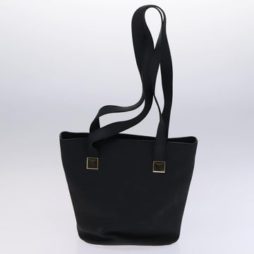 CELINE Macadam Canvas Shoulder Bag Leather 2Set Beige Black Auth bs23709 - 0