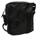 CHANEL Sports Shoulder Bag Coated Canvas Black CC Auth bs23718-1