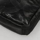 CHANEL Sports Shoulder Bag Coated Canvas Black CC Auth bs23718-14