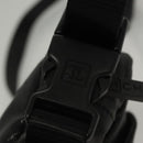 CHANEL Sports Shoulder Bag Coated Canvas Black CC Auth bs23718-17