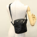 CHANEL Sports Shoulder Bag Coated Canvas Black CC Auth bs23718-22