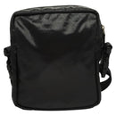 CHANEL Sports Shoulder Bag Coated Canvas Black CC Auth bs23718-2