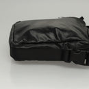 CHANEL Sports Shoulder Bag Coated Canvas Black CC Auth bs23718-3