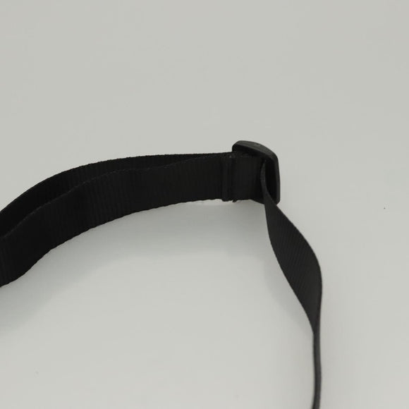 CHANEL Sports Shoulder Bag Coated Canvas Black CC Auth bs23718