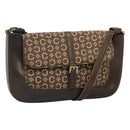 CELINE C Macadam Canvas Shoulder Bag Brown Gold Auth bs23720-1
