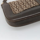 CELINE C Macadam Canvas Shoulder Bag Brown Gold Auth bs23720-13