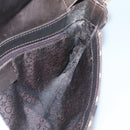 CELINE C Macadam Canvas Shoulder Bag Brown Gold Auth bs23720-16