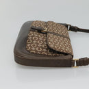 CELINE C Macadam Canvas Shoulder Bag Brown Gold Auth bs23720-4