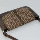 CELINE C Macadam Canvas Shoulder Bag Brown Gold Auth bs23720-6
