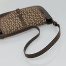 CELINE C Macadam Canvas Shoulder Bag Brown Gold Auth bs23720-7
