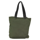 CELINE Tote Bag Nylon Khaki Auth bs23721-2