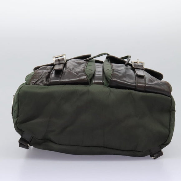 PRADA Backpack Nylon Khaki Auth bs23722
