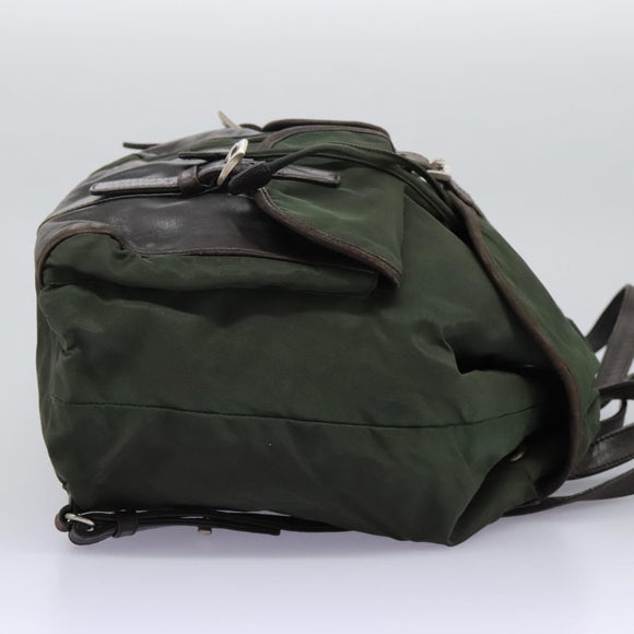PRADA Backpack Nylon Khaki Auth bs23722